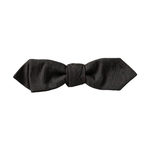 Dolce & Gabbana Black Silk Adjustable Neck Men Bow Tie