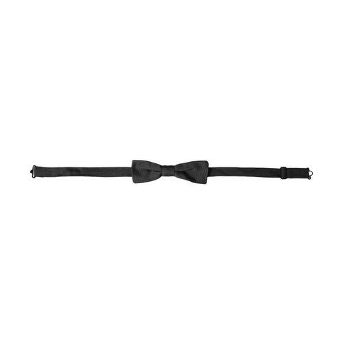 Dolce & Gabbana Black Silk Adjustable Neck Men Bow Tie