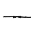 Dark Gray Silk Patterned Adjustable Neck Men Bow Tie
