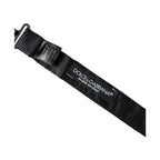 Dolce & Gabbana Black Silk Patterned Adjustable Neck Men Bow Tie