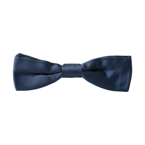 Dolce & Gabbana Blue Satin Silk Adjustable Neck Men Bow Tie