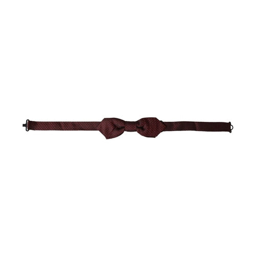Dolce & Gabbana Red Silk Fantasy Adjustable Neck Men Bow Tie