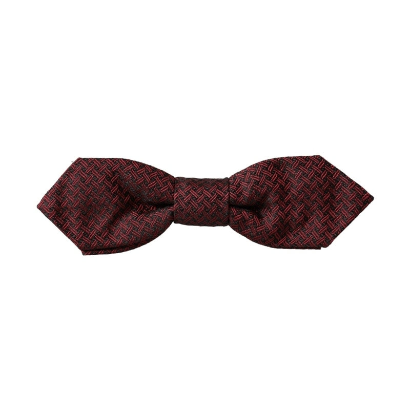 Dolce & Gabbana Red Silk Fantasy Adjustable Neck Men Bow Tie