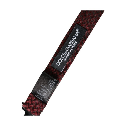 Dolce & Gabbana Red Silk Fantasy Adjustable Neck Men Bow Tie
