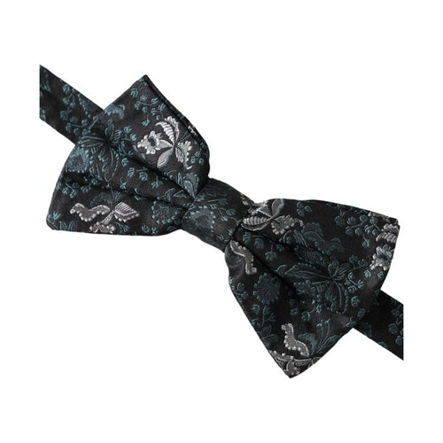 Dolce & Gabbana Multicolor Fantasy Floral Silk Adjustable Neck Men Bow Tie