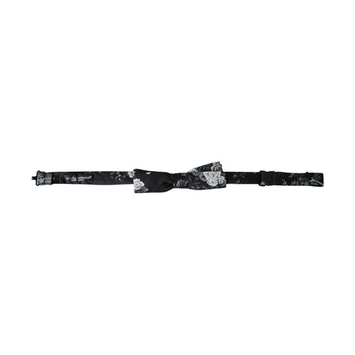 Dolce & Gabbana Black Floral Silk Adjustable Neck Men Bow Tie