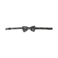 Dark Gray Floral Silk Adjustable Neck Men Bow Tie