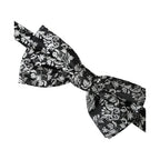 Dolce & Gabbana Black Floral Silk Adjustable Neck Men Bow Tie