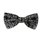 Dolce & Gabbana Black Floral Silk Adjustable Neck Men Bow Tie