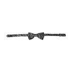 Dolce & Gabbana Black Floral Silk Adjustable Neck Men Bow Tie