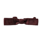 Dolce & Gabbana Maroon Floral Silk Adjustable Neck Men Bow Tie