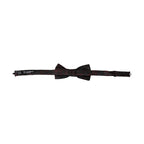 Dolce & Gabbana Red Black Floral Adjustable Neck Men Bow Tie