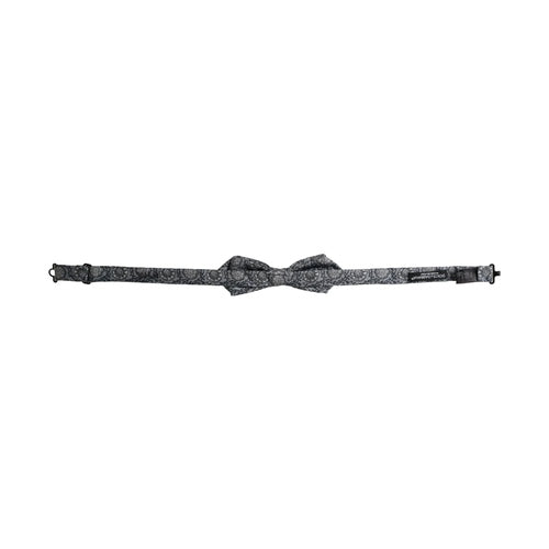 Dolce & Gabbana Gray Silk Patterned Adjustable Neck Men Bow Tie