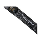 Dolce & Gabbana Black Silk Jacquard Adjustable Neck Men Bow Tie