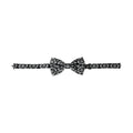 Black White Printed Adjustable Neck Men Bow Tie