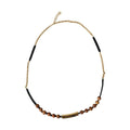 Dolce & Gabbana Black Gold Wooden Beaded Logo Pendant
