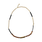 Dolce & Gabbana Black Gold Wooden Beaded Logo Pendant