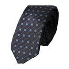 Dolce & Gabbana Black Blue Polka Dot Silk Adjustable Men Tie