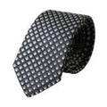 Dark Gray 100% Silk Patterned Adjustable Men Tie