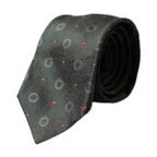 Dolce & Gabbana Dark Gray 100% Silk Fantasy Adjustable Men Tie