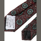 Dolce & Gabbana Maroon Floral 100% Silk Adjustable Men Tie