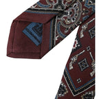 Dolce & Gabbana Bordeaux Printed 100% Silk Adjustable Men Tie