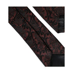 Dolce & Gabbana Maroon Floral Fantasy Silk Adjustable Men Tie