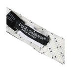 Dolce & Gabbana Black White Patterned Adjustable Tie