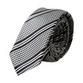 Dolce & Gabbana Black White Stripes Silk Adjustable Tie