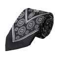 Dolce & Gabbana Black Patterned 100%Silk Adjustable Tie