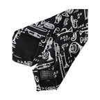 Dolce & Gabbana Black Trumpet Print Silk Adjustable Tie