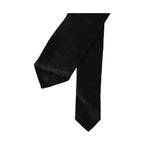 Dolce & Gabbana Black Solid 100% Silk Adjustable Tie
