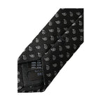 Dolce & Gabbana Black Jacquard Patterned Silk Adjustable Men Tie
