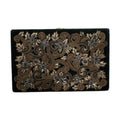 Black Velvet Gold Frame Clutch Evening Party Purse Bag