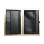 Dolce & Gabbana Black Velvet Gold Frame Clutch Evening Party Purse Bag