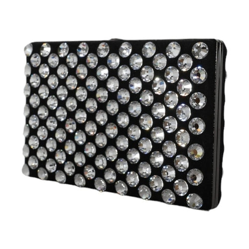 Dolce & Gabbana Black Velvet Crystal Clutch Evening Party Purse Bag