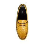 Dolce & Gabbana Yellow Leather Slip Mocassin Loafers Shoes