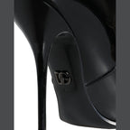 Dolce & Gabbana Black Patent Leather Pointed Ankle Boots Shoes