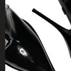 Dolce & Gabbana Black Patent Leather Pointed Ankle Boots Shoes