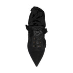 Dolce & Gabbana Black Stiletto Heels Mid Calf Boots Shoes