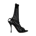 Dolce & Gabbana Black Mesh Stiletto Heels Sandals Shoes