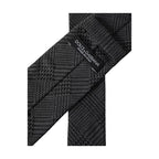 Dolce & Gabbana Dark Gray Plaid Patterned Silk Adjustable Men Tie