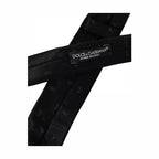 Dolce & Gabbana Black Fantasy 100% Silk Adjustable Men Tie