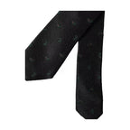 Dolce & Gabbana Black Fantasy 100% Silk Adjustable Men Tie