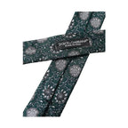 Dolce & Gabbana Green Floral Print Silk Adjustable Men Tie