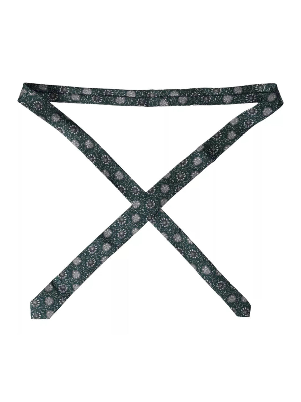 Dolce & Gabbana Green Floral Print Silk Adjustable Men Tie