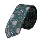 Dolce & Gabbana Green Floral Print Silk Adjustable Men Tie