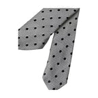 Dolce & Gabbana Black White Dot Fantasy Silk Adjustable Men Tie
