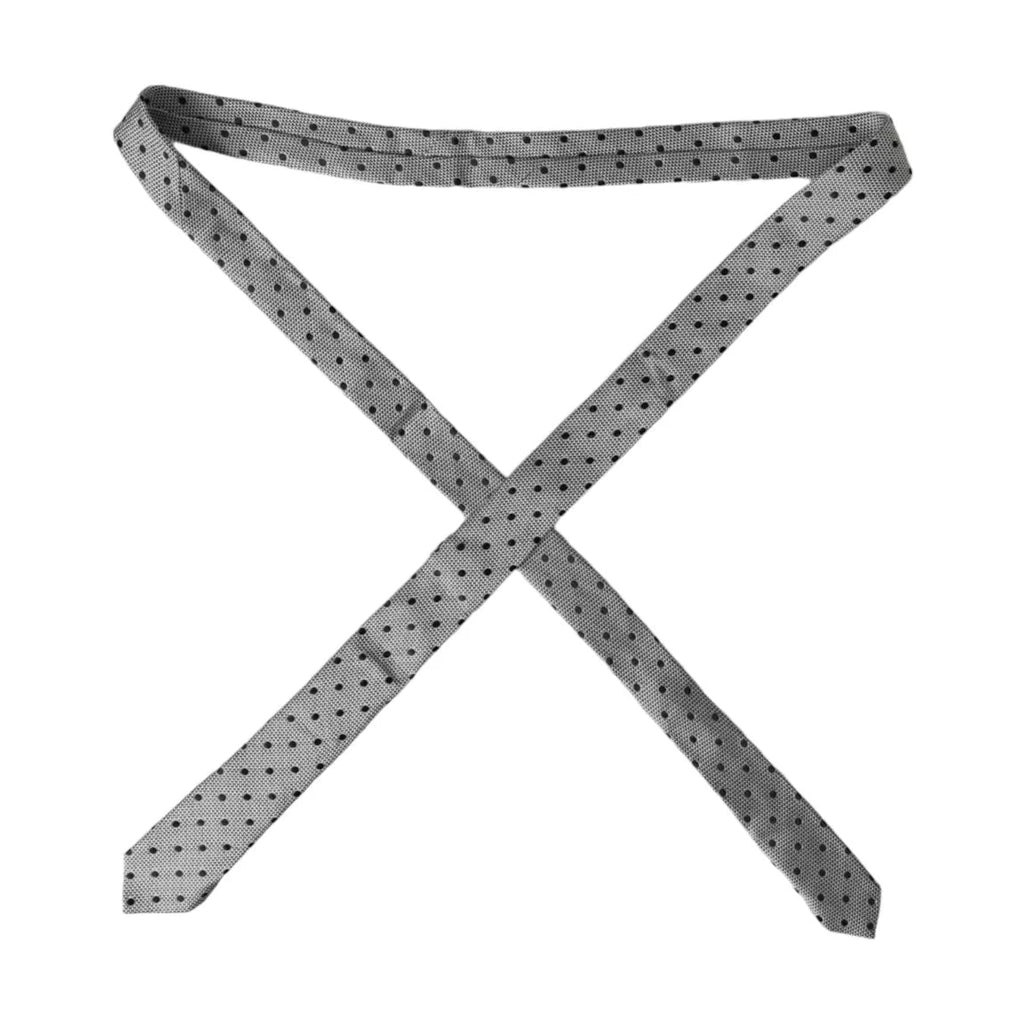 Dolce & Gabbana Black White Dot Fantasy Silk Adjustable Men Tie