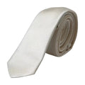 Dolce & Gabbana White Solid 100% Silk Adjustable Tie